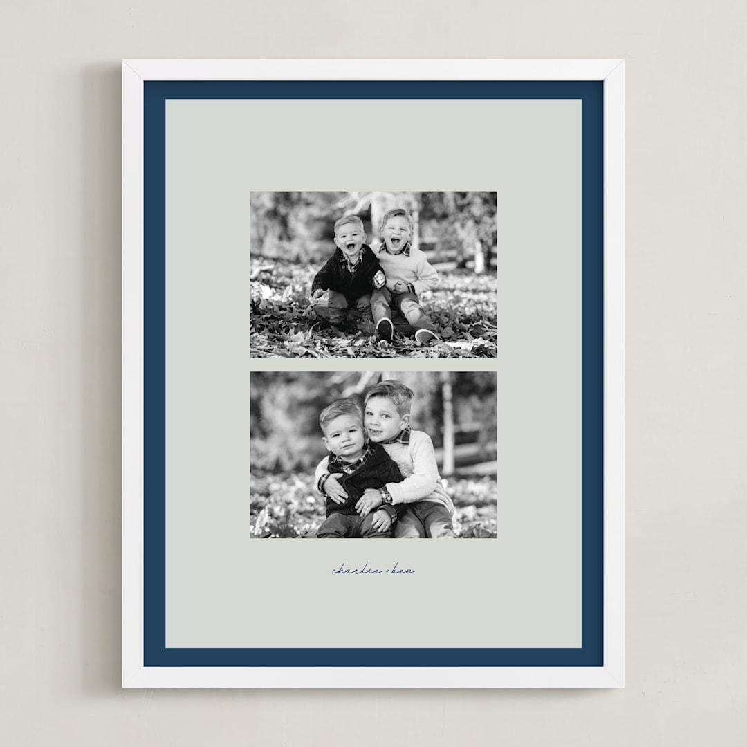 "Stacked Two Photo: Framed Photo" - Framed Photo in Winter Berry by Blustery August - Framed
