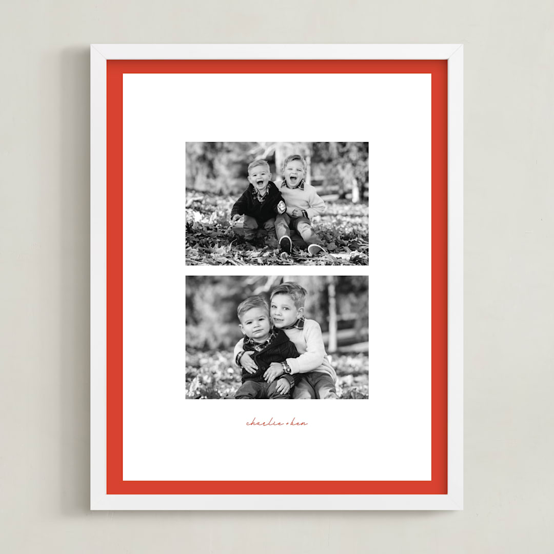 "Stacked Two Photo: Framed Photo" - Framed Photo in Cherry by Blustery August - Framed