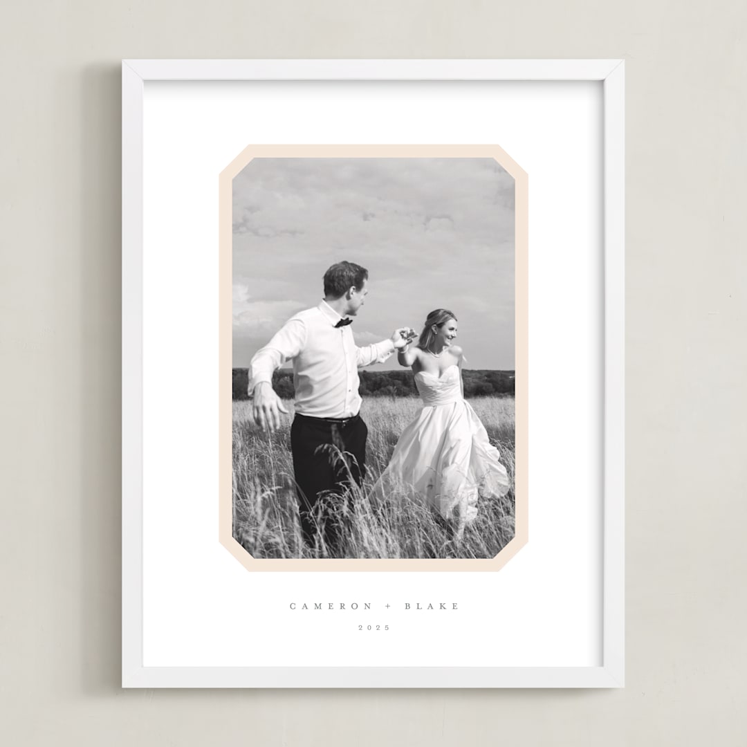 "Bevel Border: Portrait" - Framed Photo in Cream by Carolyn MacLaren - Framed