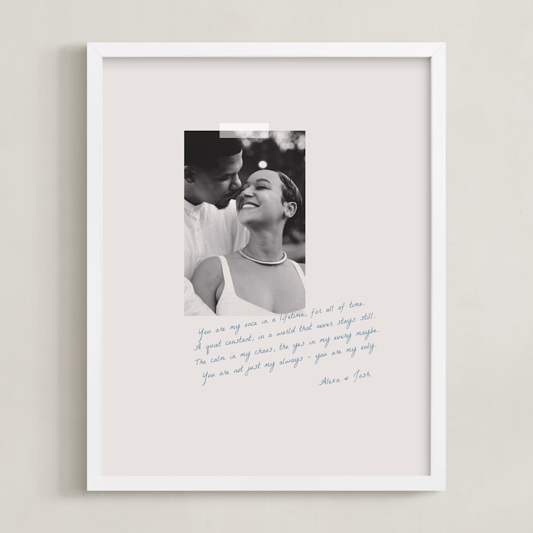 "Love Scribble: Portrait" - Framed Photo in Ocean by Jenny Millington - Framed