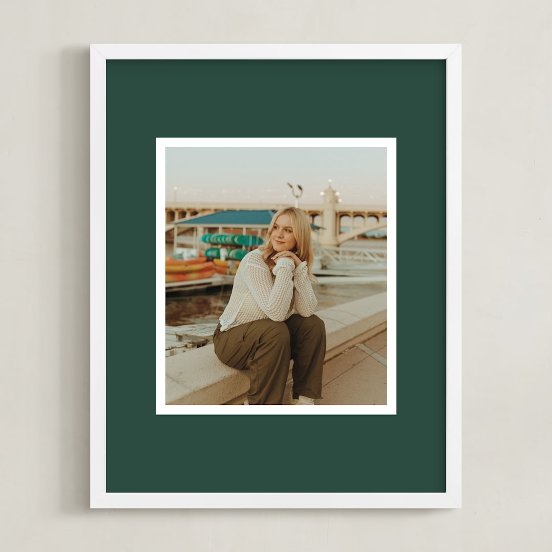 "Color Border: Portrait Framed Photo" - Framed Photo in Green by Minted - Framed
