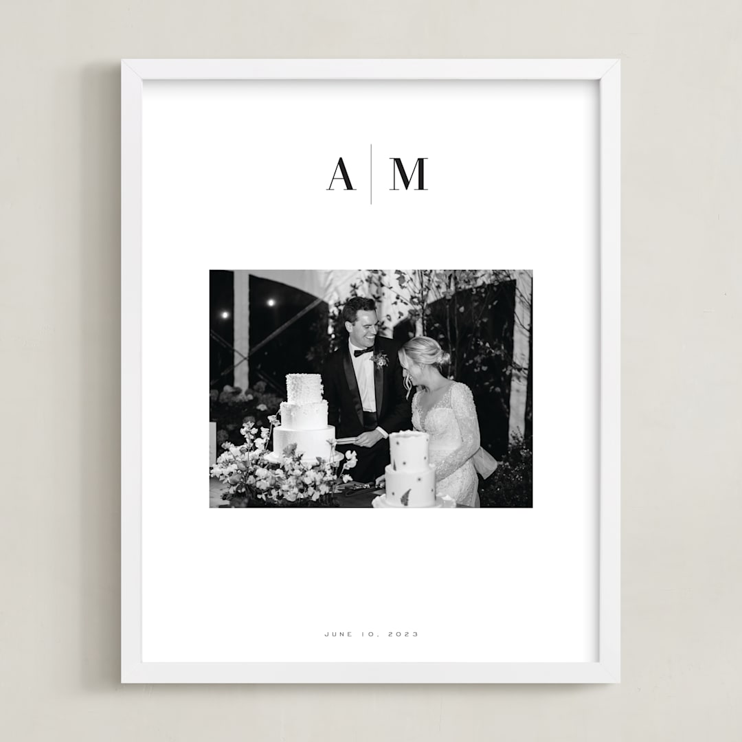 "Monogram: Landscape Framed Photo " - Framed Photo in White by Minted - Framed