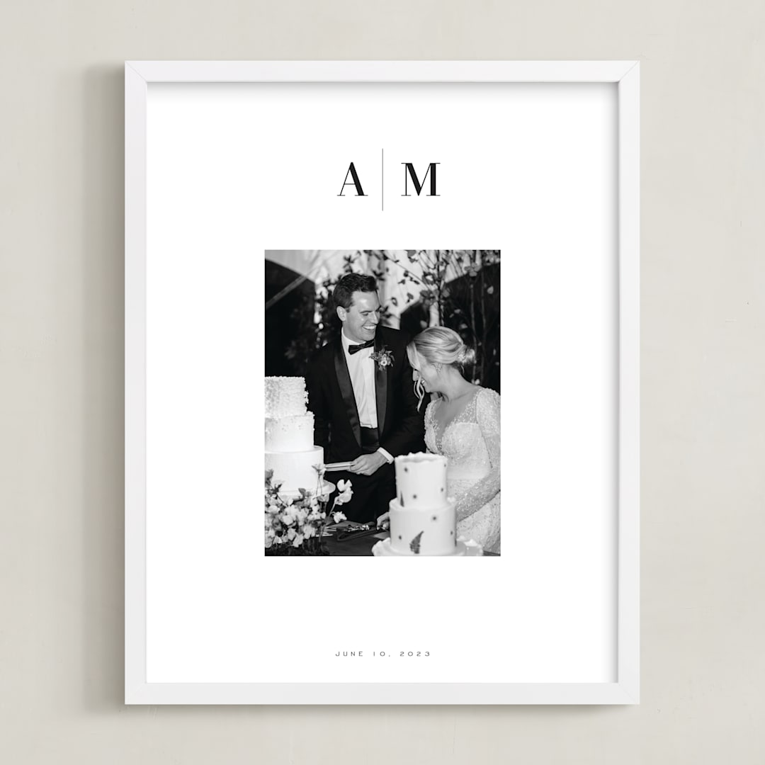 "Monogram: Portrait Framed Photo " - Framed Photo in White by Minted - Framed