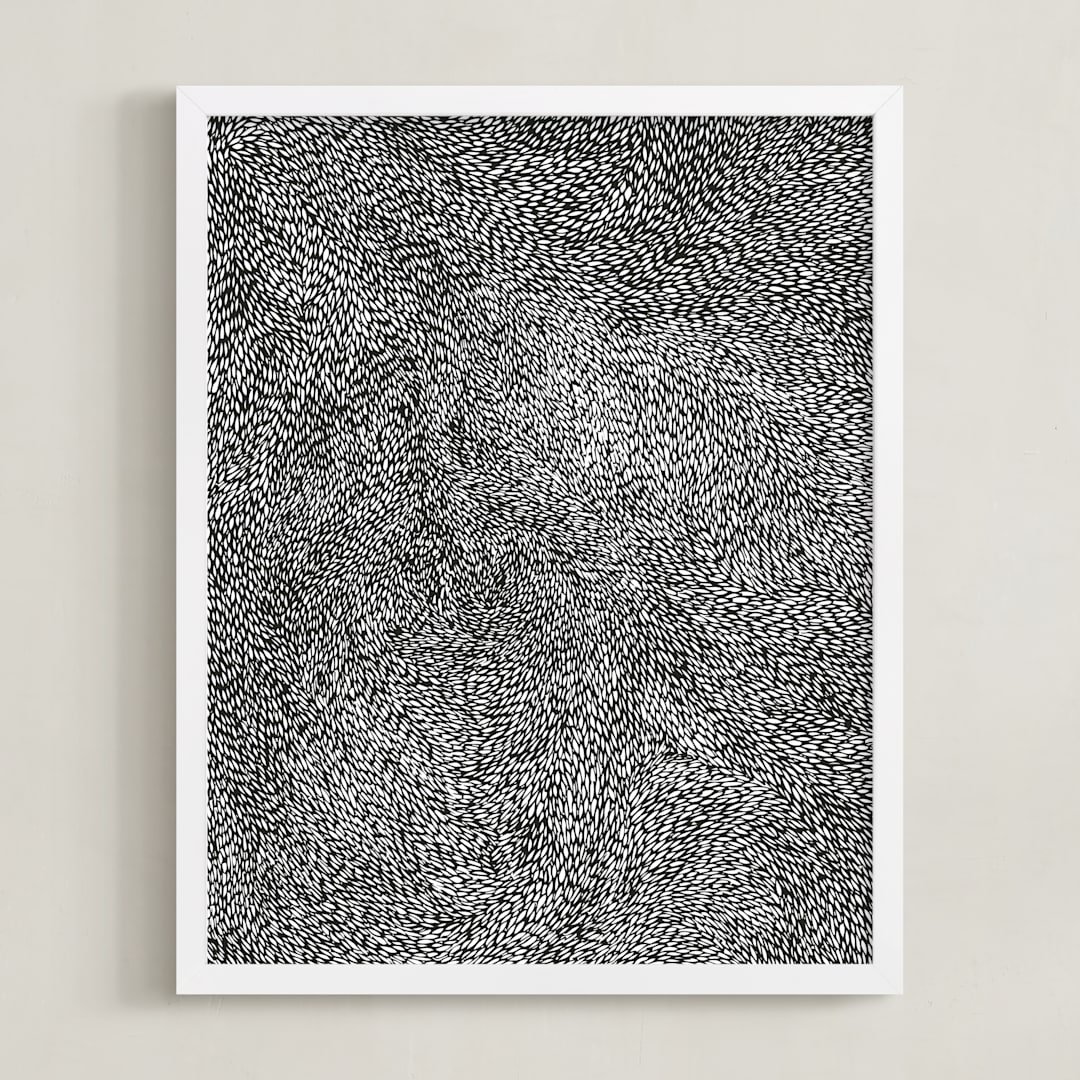 "10,000 Grains" - Art Print in Charcoal by Bryn Wears-Fitipaldi - Framed