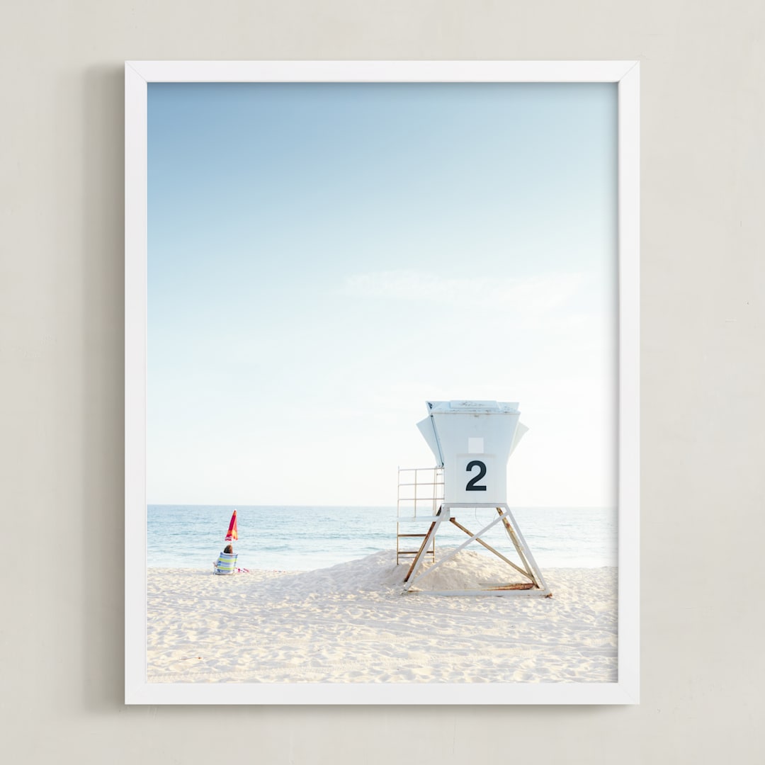 "Tower 2" - Art Print in tower blue by Kamala Nahas - Framed