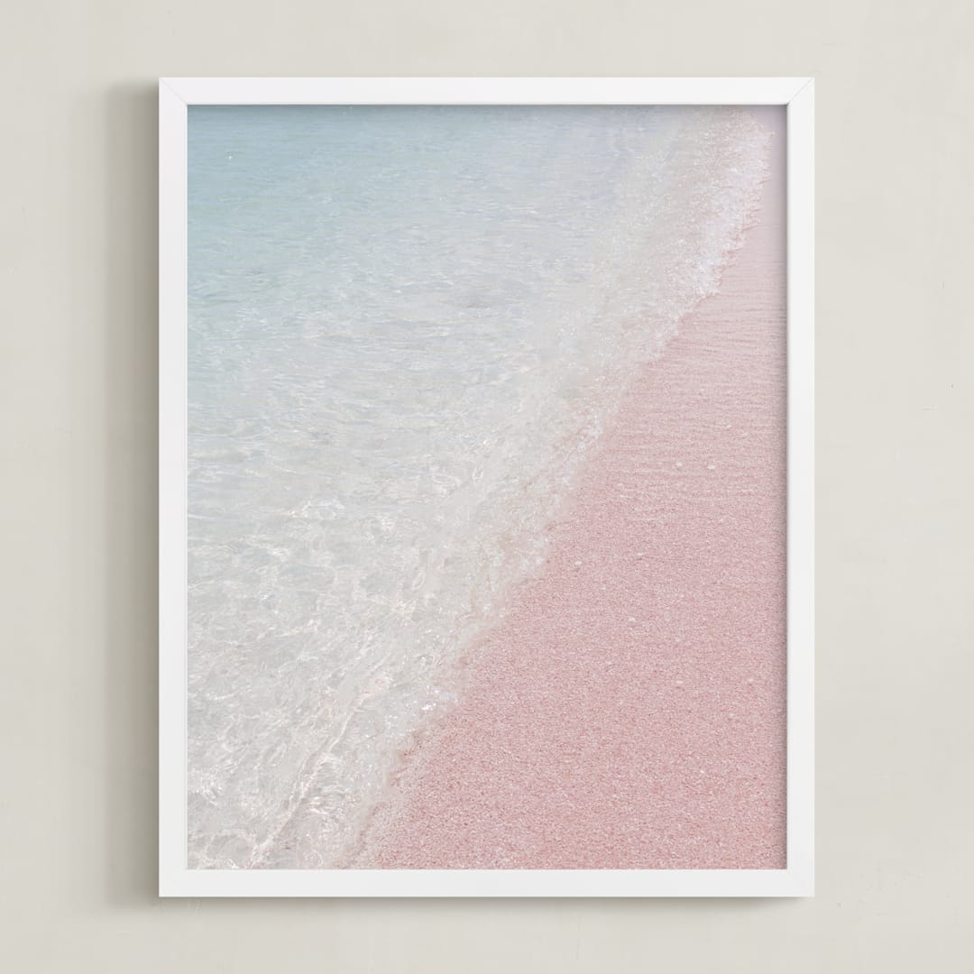 "Take me to the Water" - Art Print in Light Pink by Katie Doherty - Framed