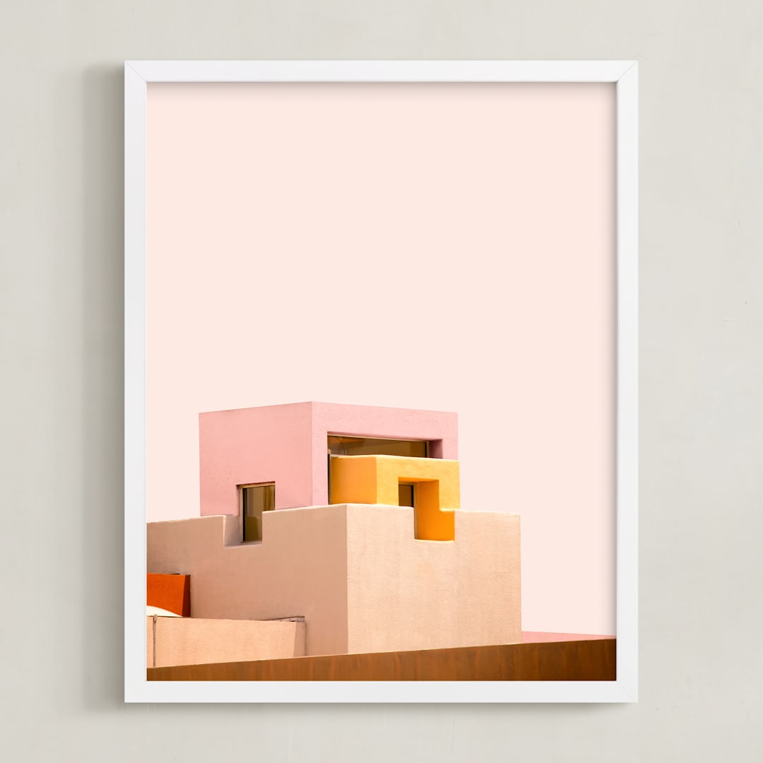 "Urban Desert Series 3" - Art Print in Soft Earth Tones by Lisa Sundin - Framed