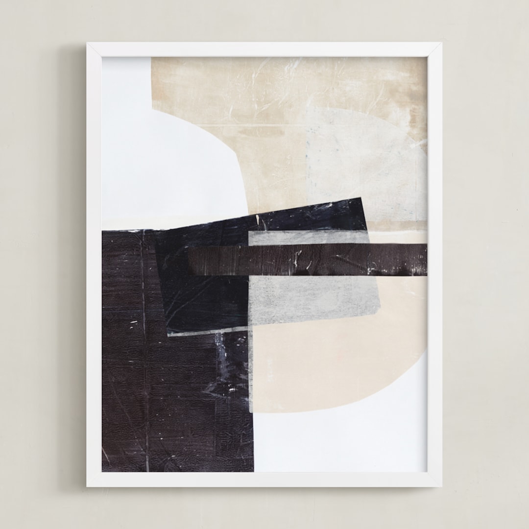 "Last Tuesday" - Art Print in Sand by Jennifer Daily - Framed