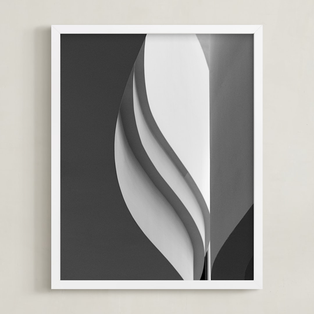 "Tulip" - Art Print in Black & white by Angie McMonigal - Framed