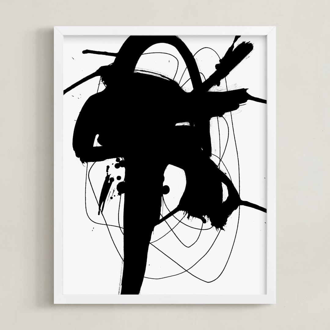 "synapse" - Art Print in Black and White by Ilana Greenberg - Framed