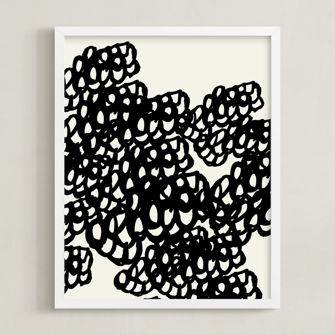 "Black Sheep" - Art Print in Noir by rose lindo - Framed