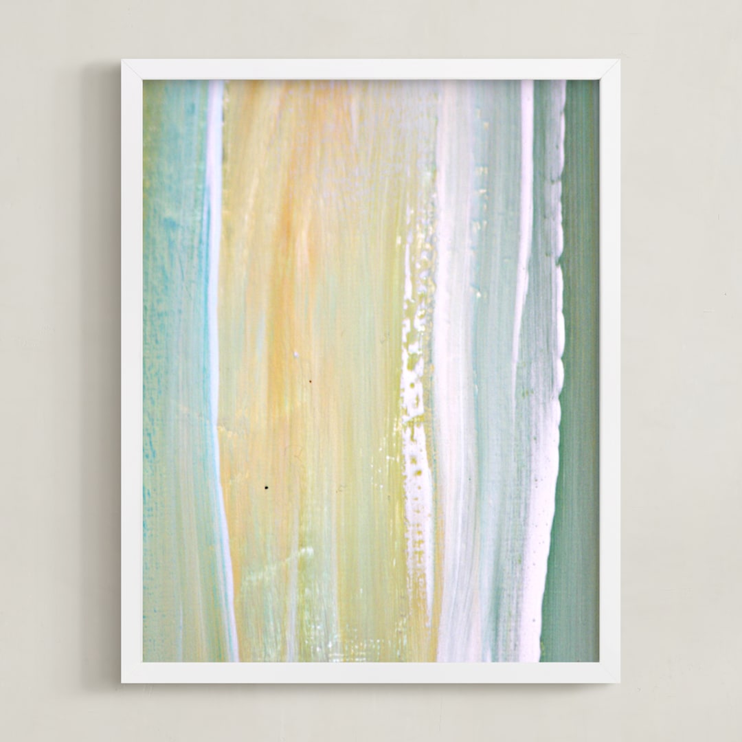 "Golden Sage" - Art Print in Tuscan Beige by Artsy Canvas Girl Designs - Framed