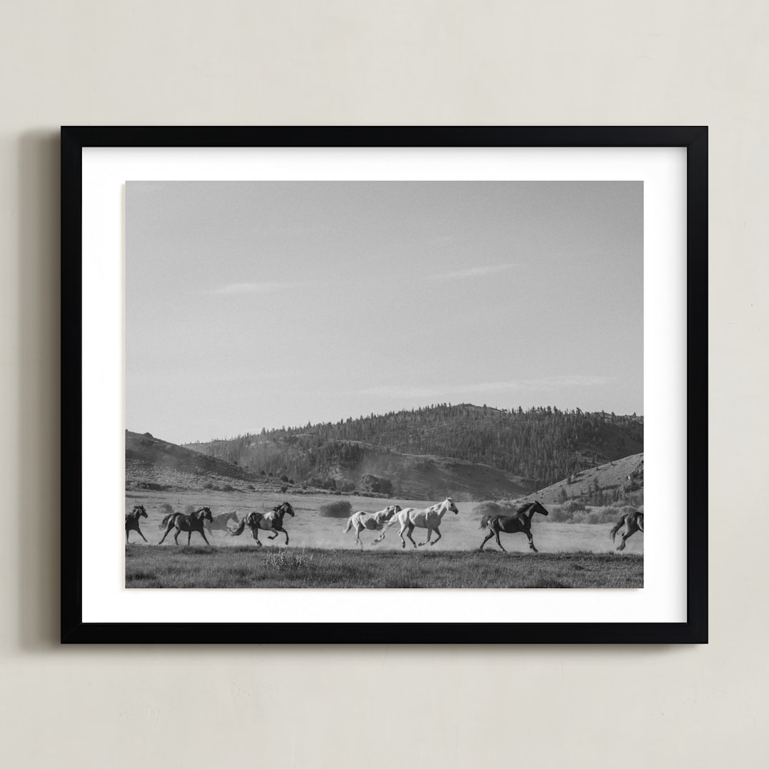 "wild wild west II" - Art Print in Western Grey by Sara Hicks Malone - Framed