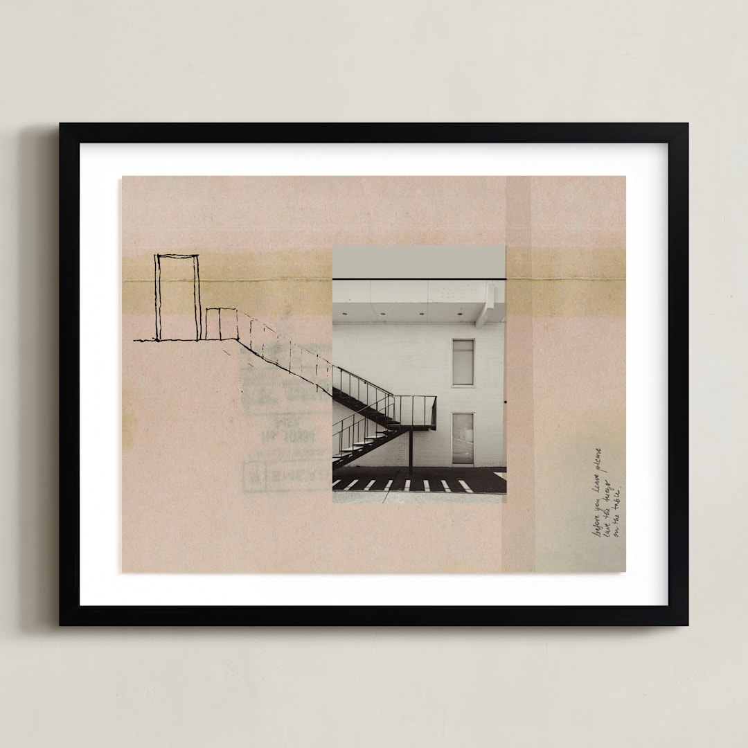 "But Leave the Keys" - Art Print in Notebook by Maja Cunningham - Framed