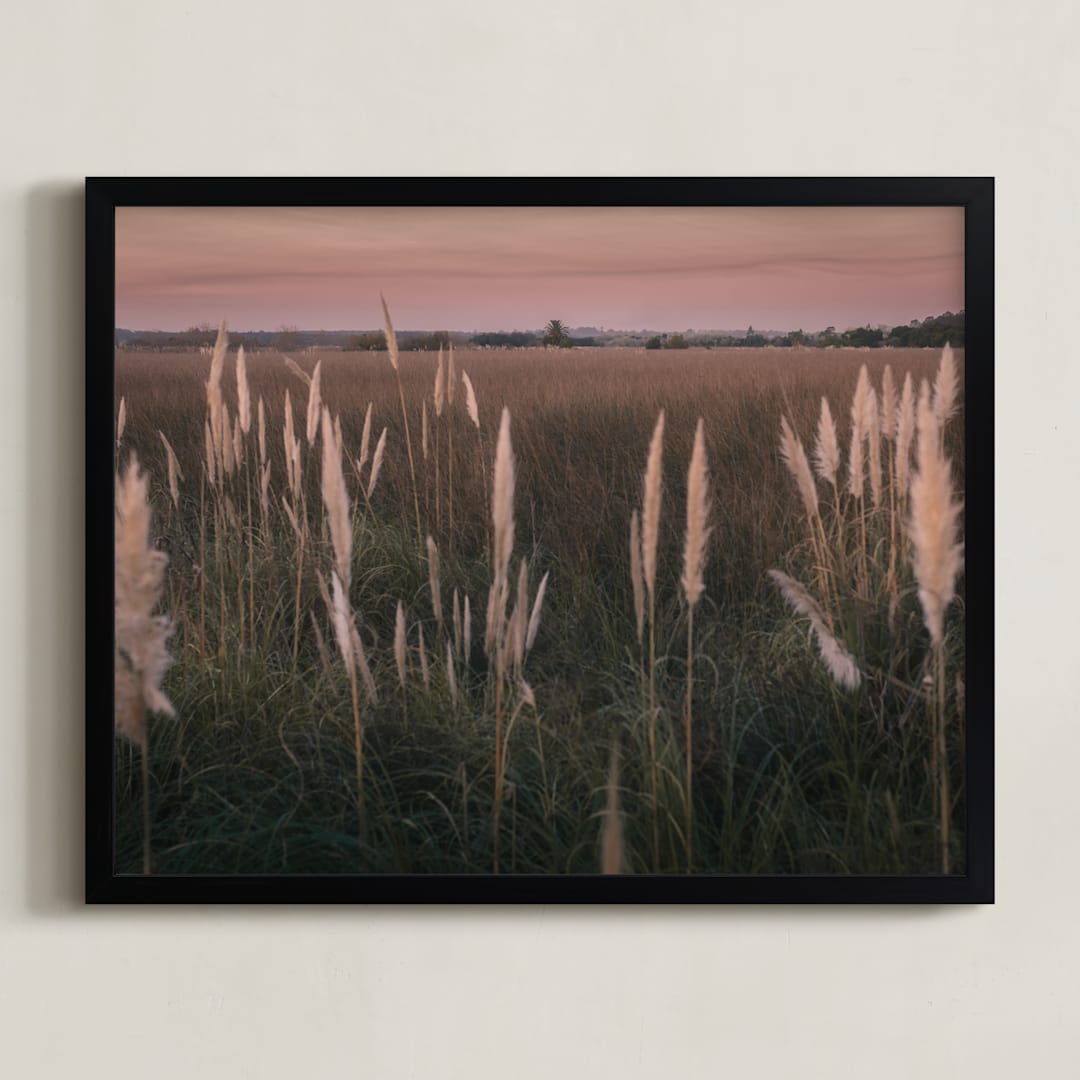 "Pampas grass" - Art Print in Sunset by Lucia Coppola - Framed
