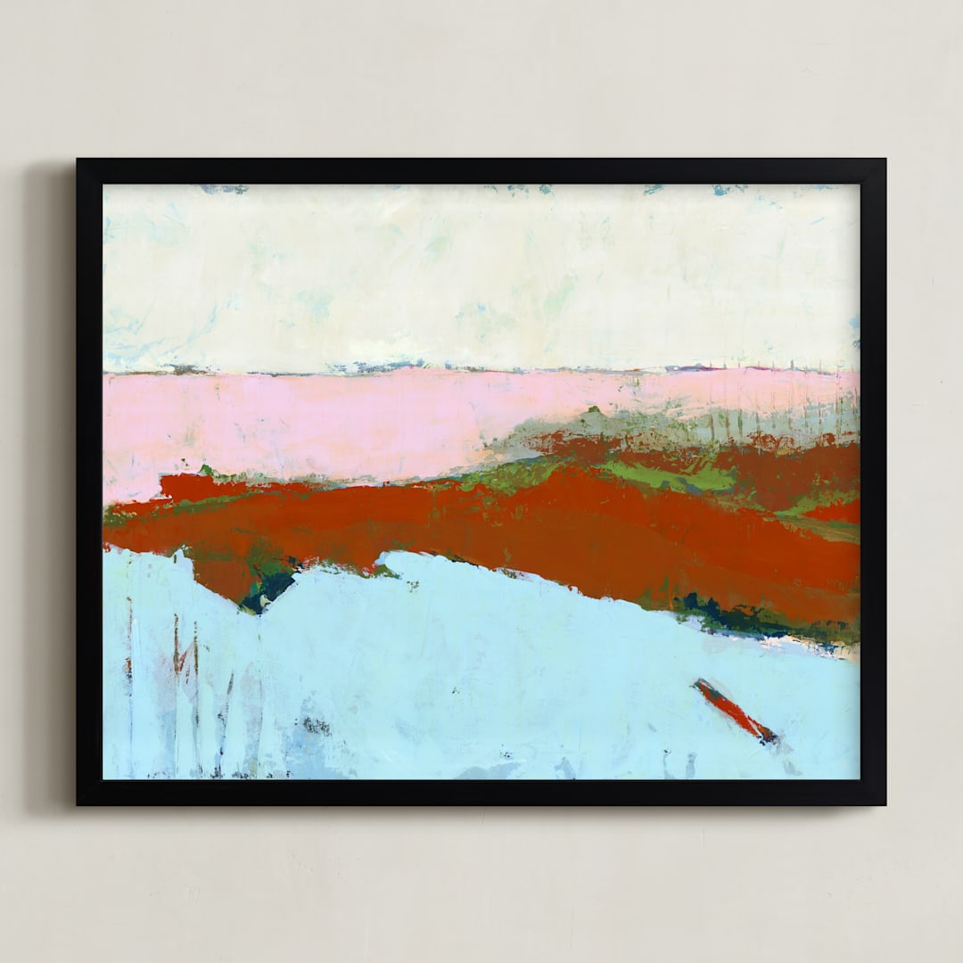 "Breaking Barriers" - Art Print in Tuscan Red by Karyn Denten - Framed