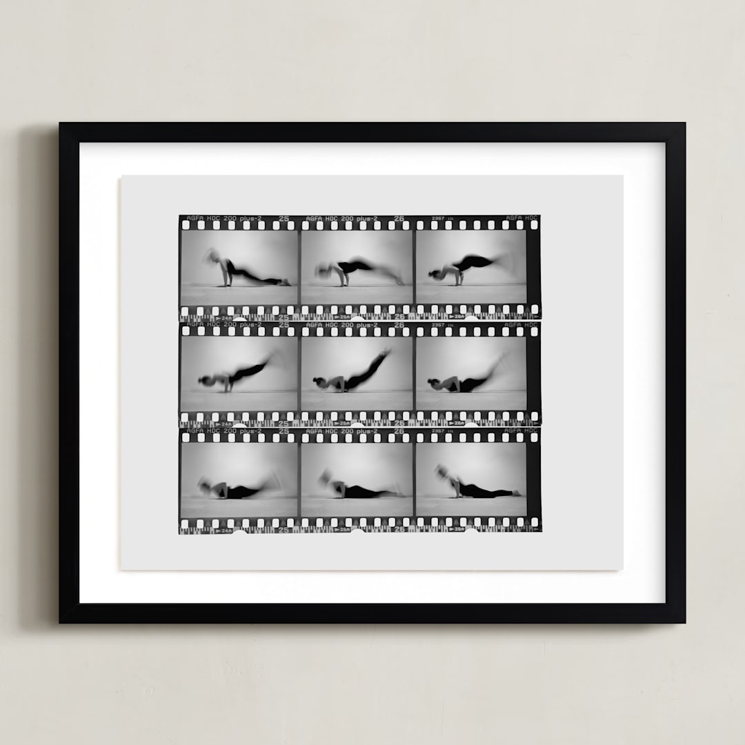 "The Worm in Motion" - Art Print in Vintage Grey by Kelsey Mucci - Framed