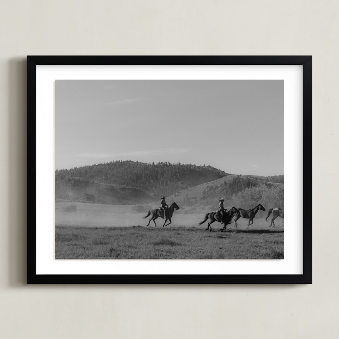 "wild wild west I" - Art Print in Western Grey by Sara Hicks Malone - Framed