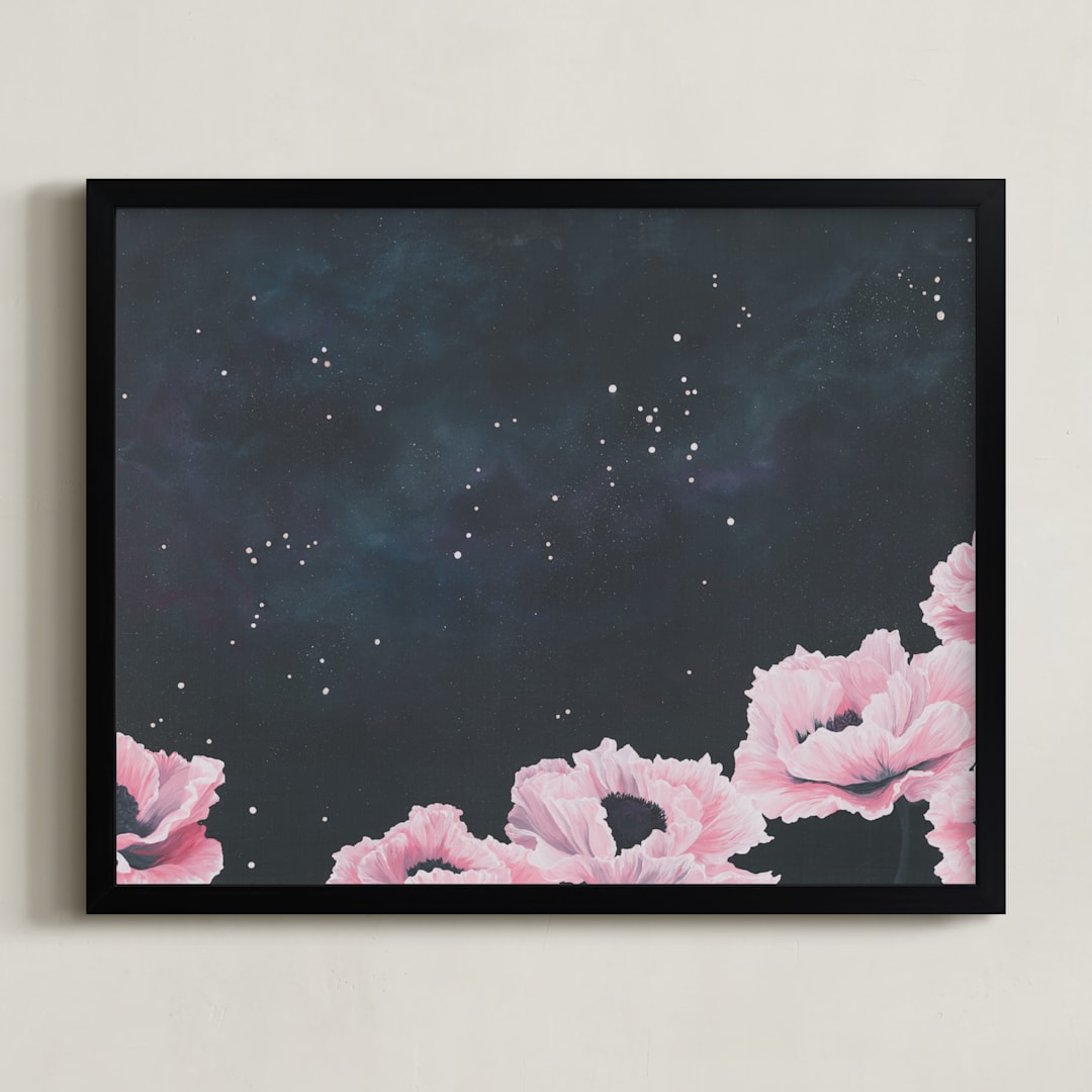 "Awakening" - Art Print in Blush by Emily Magone - Framed