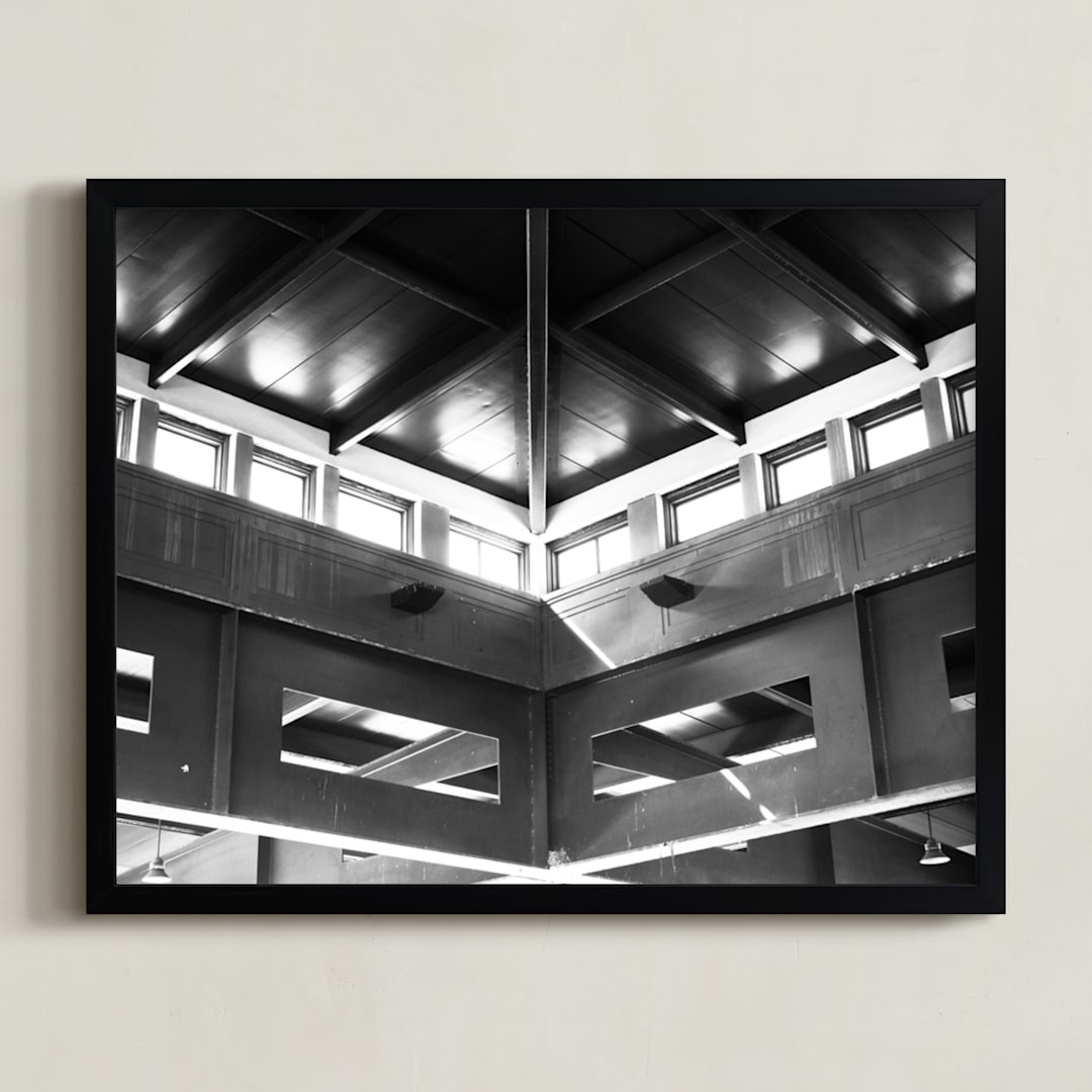 "Port of the Union" - Art Print in Super Black by Jeff Preuss - Framed