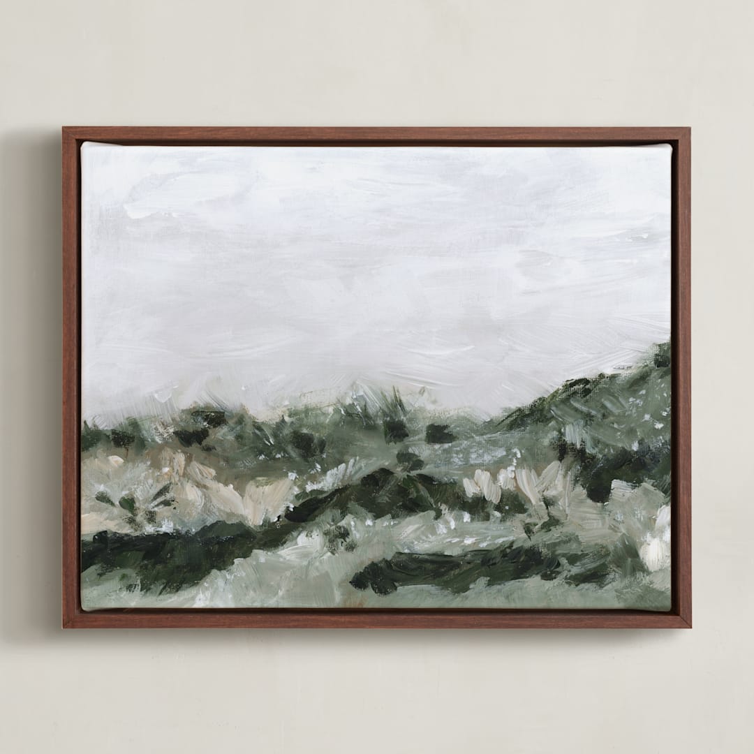 "Reverie" - Art Print in Moss by Maja Cunningham - Framed Canvas