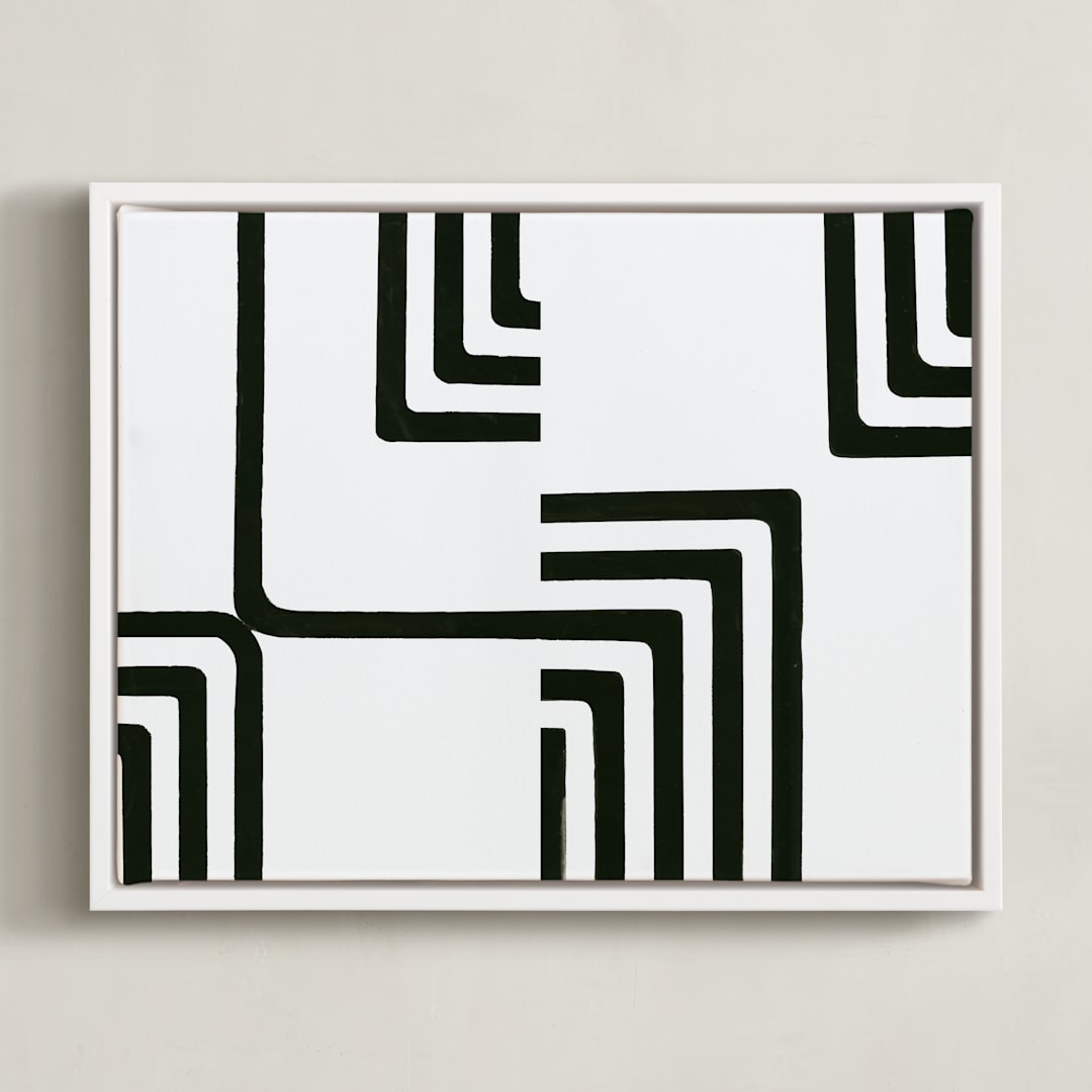 "Edges" - Art Print in Onyx by Bethania Lima - Framed Canvas