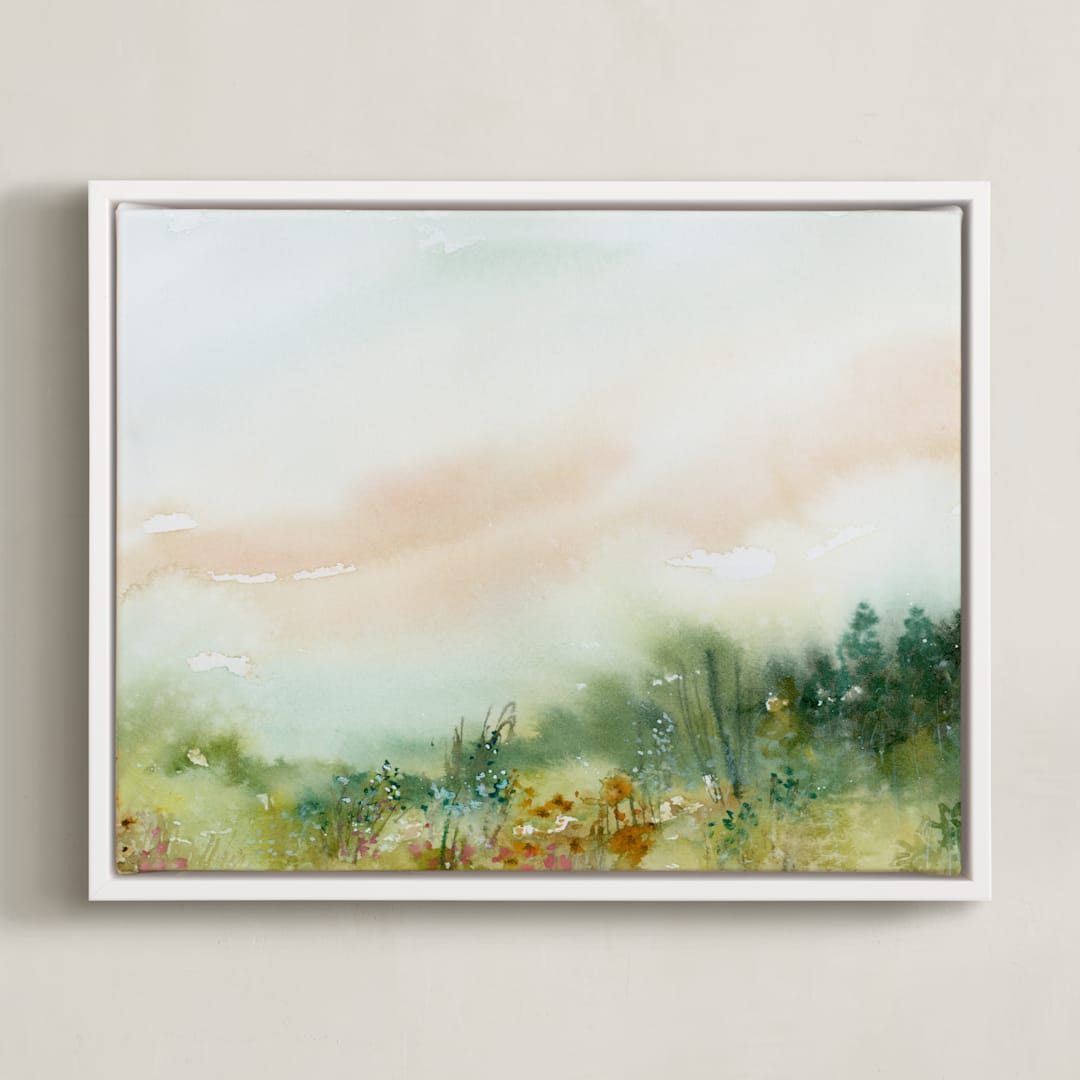 "MeadowLand" - Art Print in Field by Lindsay Megahed - Framed Canvas