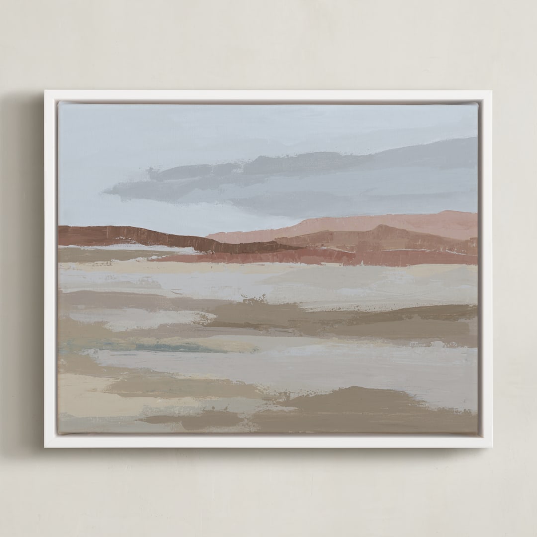 "Blushing Expanse" - Art Print in Expanse by Kati Ramer - Framed Canvas