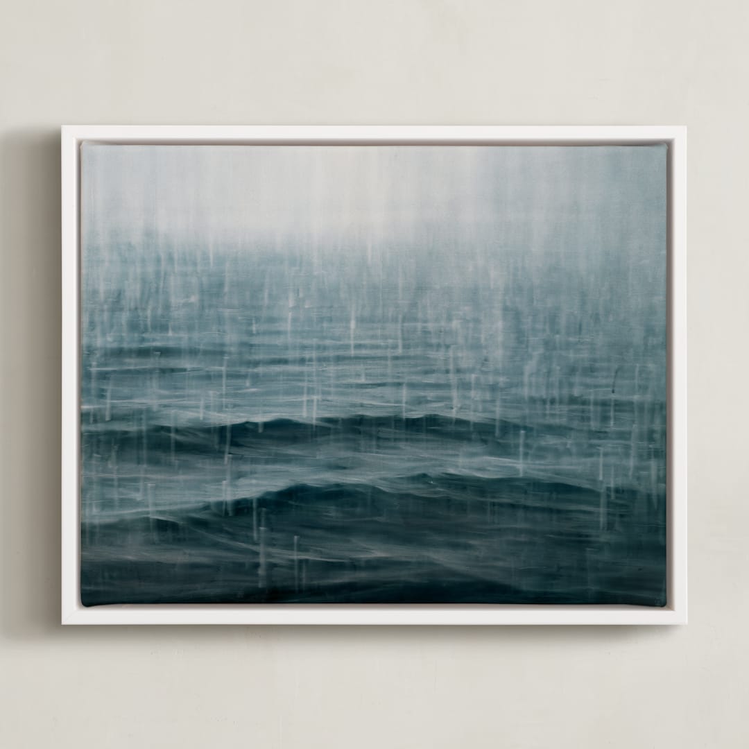 "Snows of Pend Oreille" - Art Print in Night by Brian Sostrom - Framed Canvas