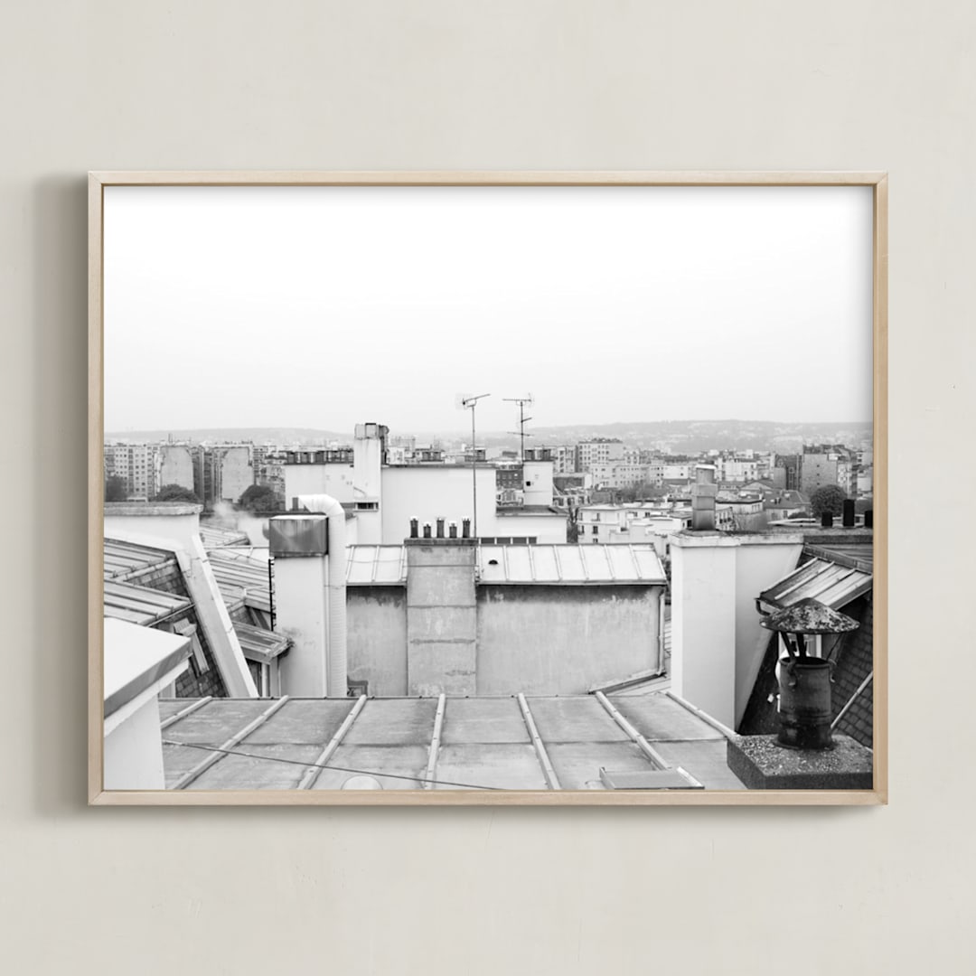 "Corbusier Roof" - Art Print in Paris White by Krissy Bengtson - Framed