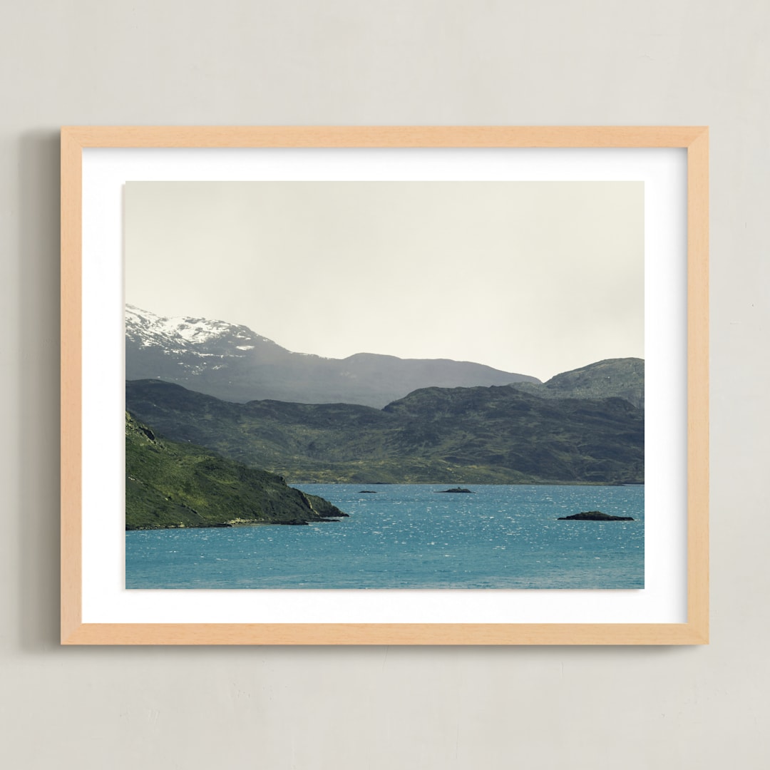 "Landscape 1" - Art Print in Ocean Blue by lulu and isabelle - Framed