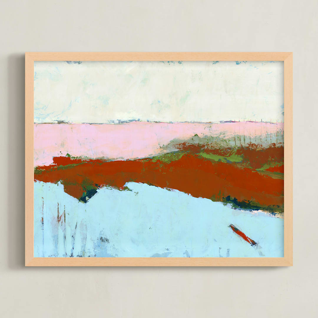 "Breaking Barriers" - Art Print in Tuscan Red by Karyn Denten - Framed