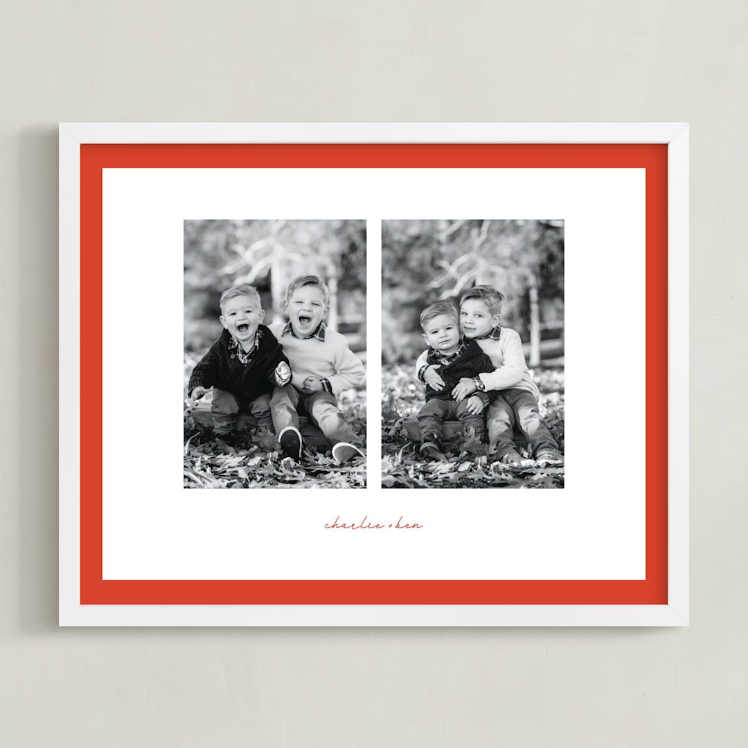 "Stacked Two Photo: Landscape Framed Photo" - Framed Photo in Cherry by Blustery August - Framed