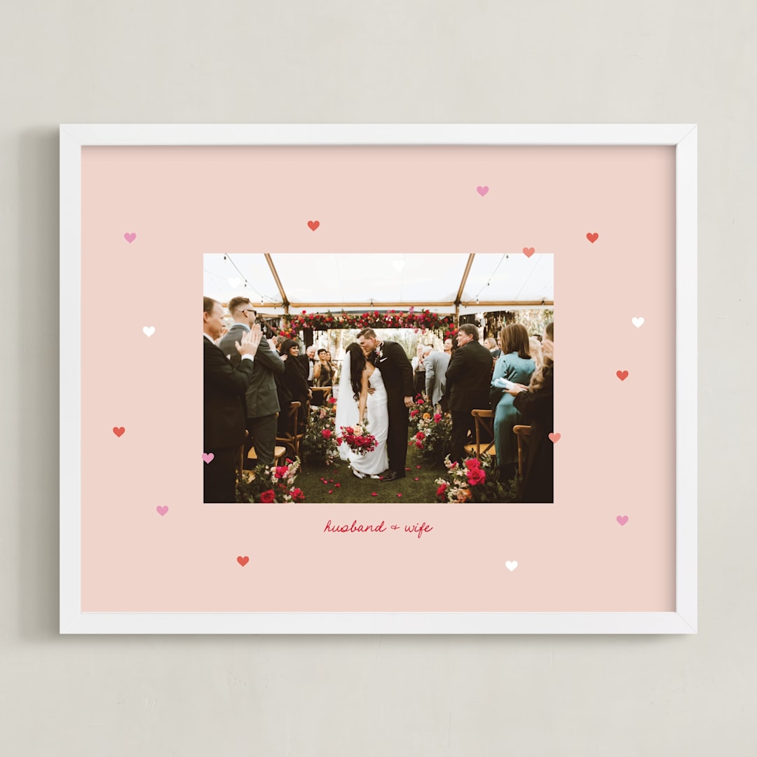 "Drops of Love: Landscape Framed Photo" - Framed Photo in Rose by Leia Matt - Framed