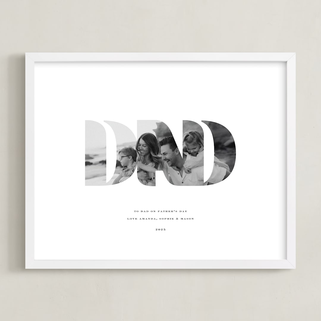 "DAD: Framed Photo" - Framed Photo in Chalk by Olivia Kanaley Inman - Framed