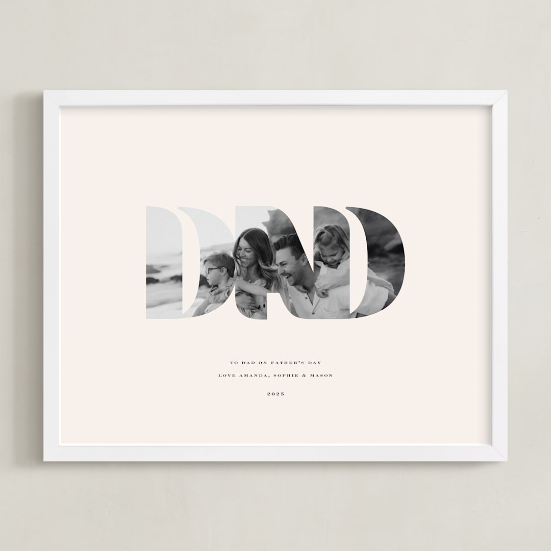 "DAD: Framed Photo" - Framed Photo in Ecru by Olivia Kanaley Inman - Framed