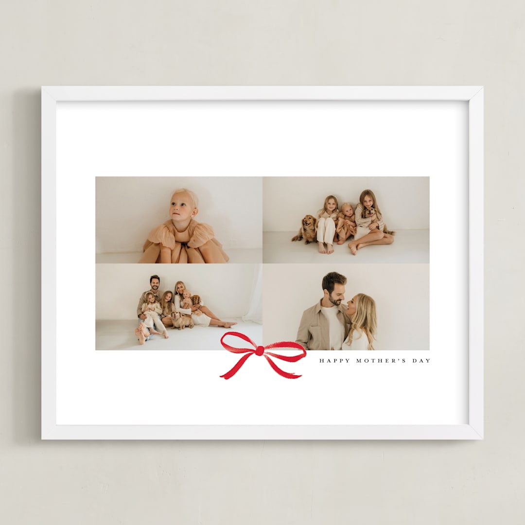 "Bow Four Photo: Framed Photo" - Framed Photo in Crimson by Olivia Kanaley Inman - Framed