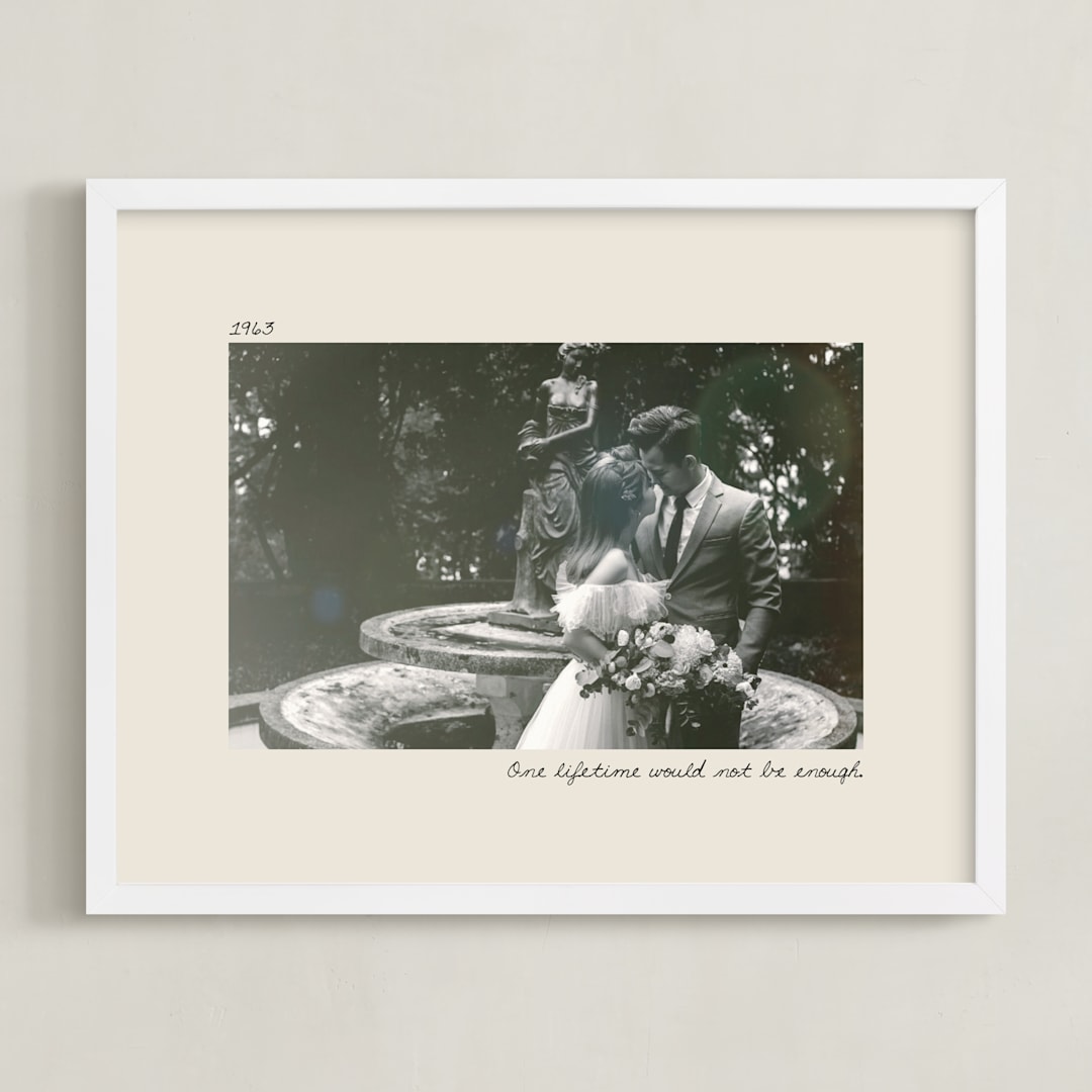 "Love of a Lifetime: Landscape" - Framed Photo in Bone by Brittney Jensen - Framed