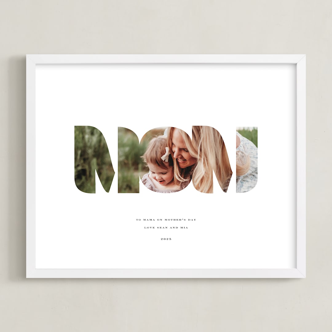 "MOM: Framed Photo" - Framed Photo in Chalk by Olivia Kanaley Inman - Framed