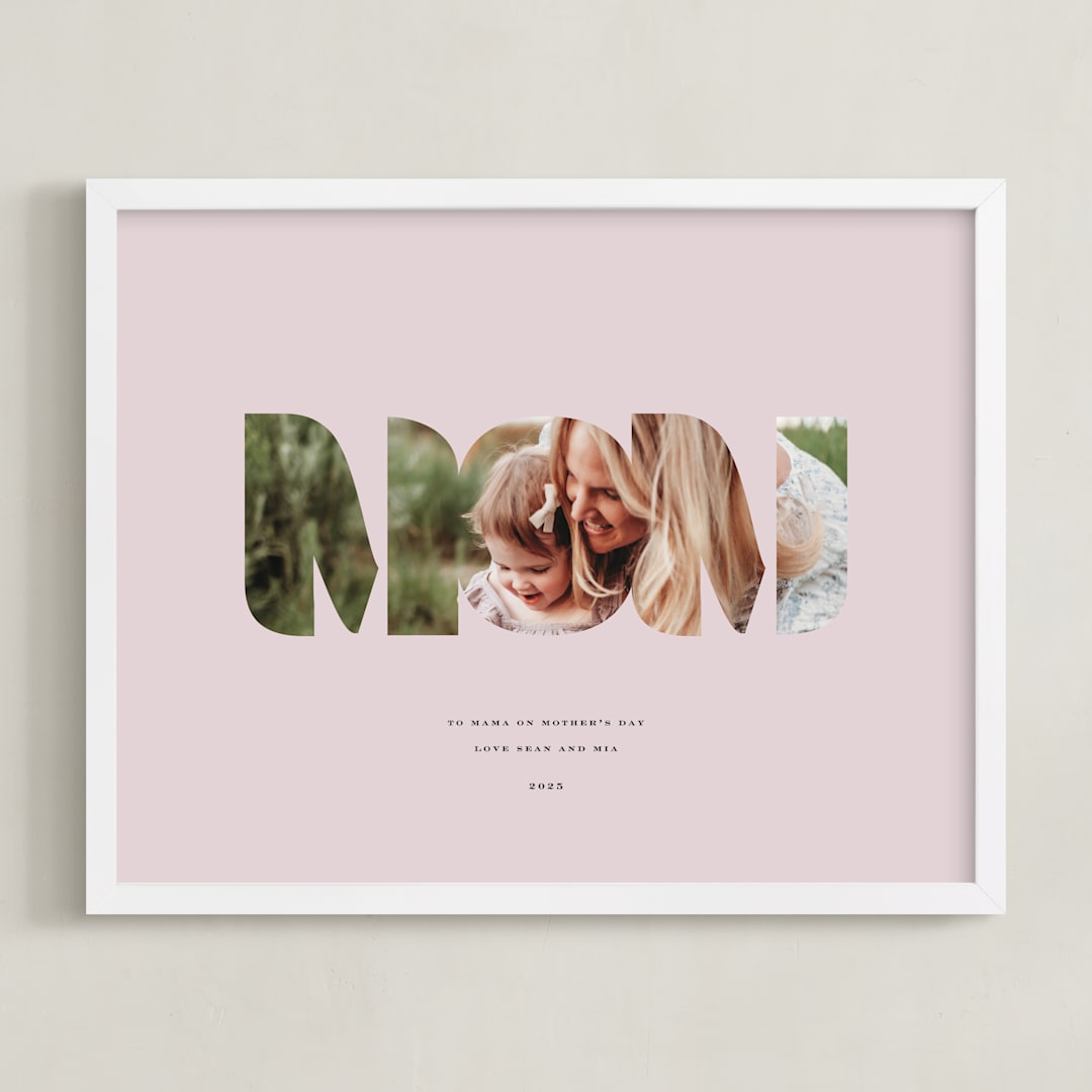 "MOM: Framed Photo" - Framed Photo in Mauve by Olivia Kanaley Inman - Framed