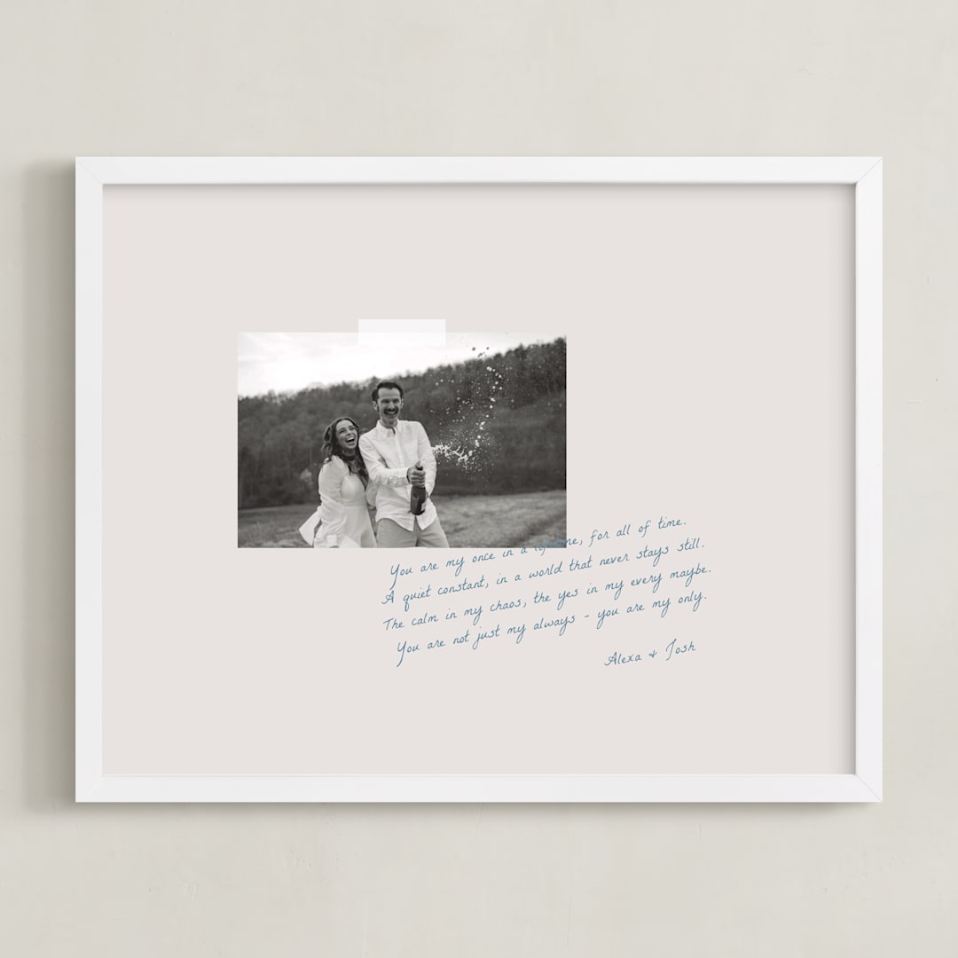 "Love Scribble: Landscape" - Framed Photo in Ocean by Jenny Millington - Framed