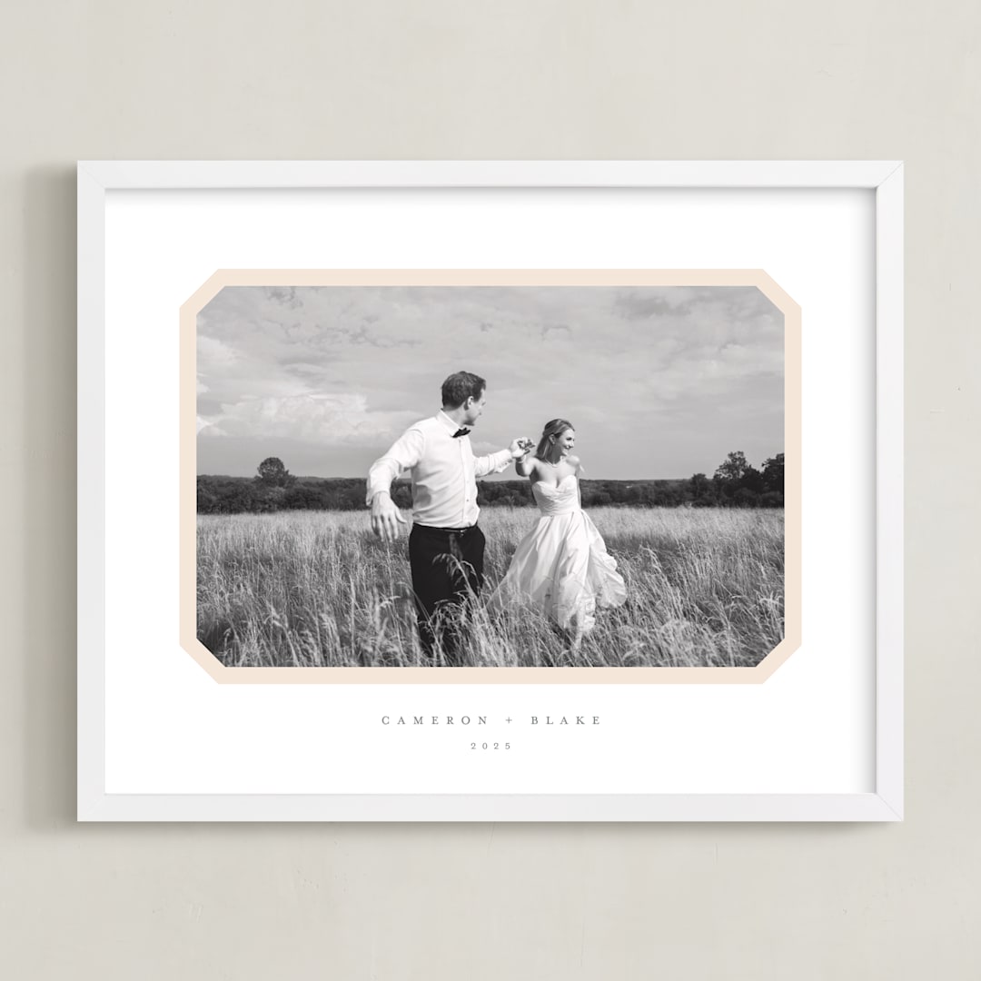 "Bevel Border: Landscape" - Framed Photo in Cream by Carolyn MacLaren - Framed