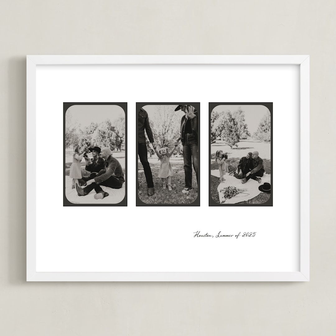 "Minimalist Vintage Frames" - Framed Photo in Noir by Creo Study - Framed