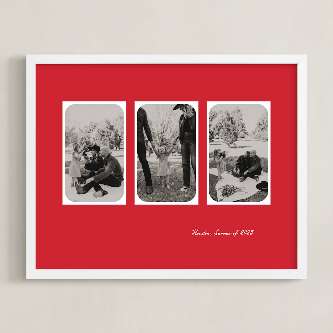 "Minimalist Vintage Frames" - Framed Photo in Holly Berry by Creo Study - Framed