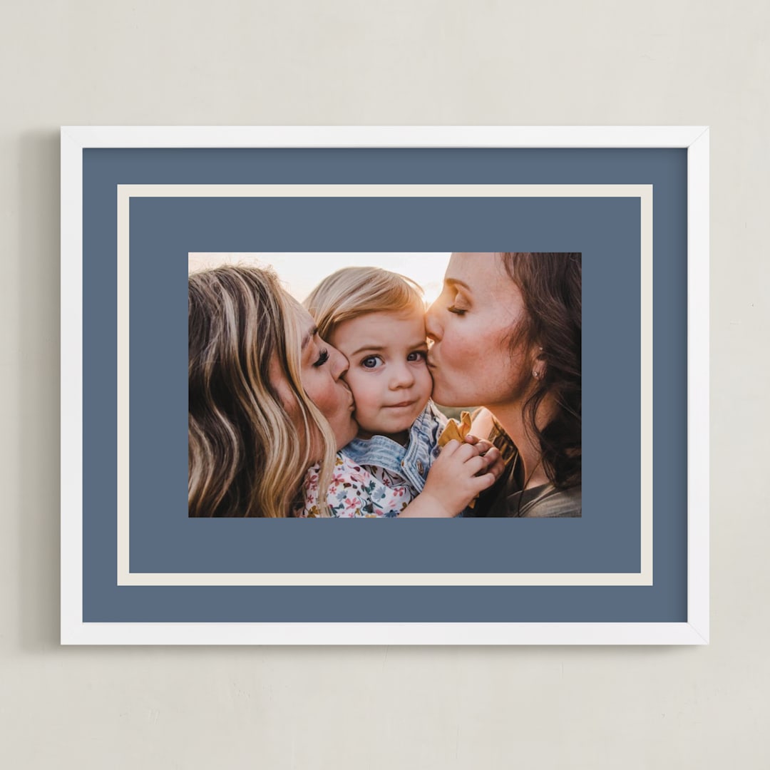 "Distant Border: Landscape" - Framed Photo in Blueberry by Angela Garrick - Framed