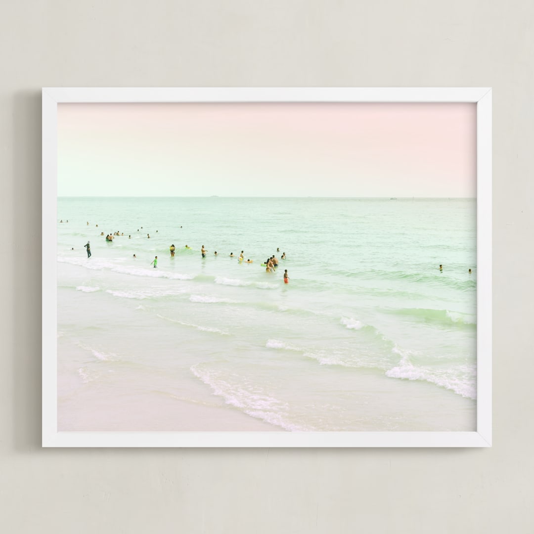 "Beloved Summer" - Art Print in Soothing Sea by Rega - Framed