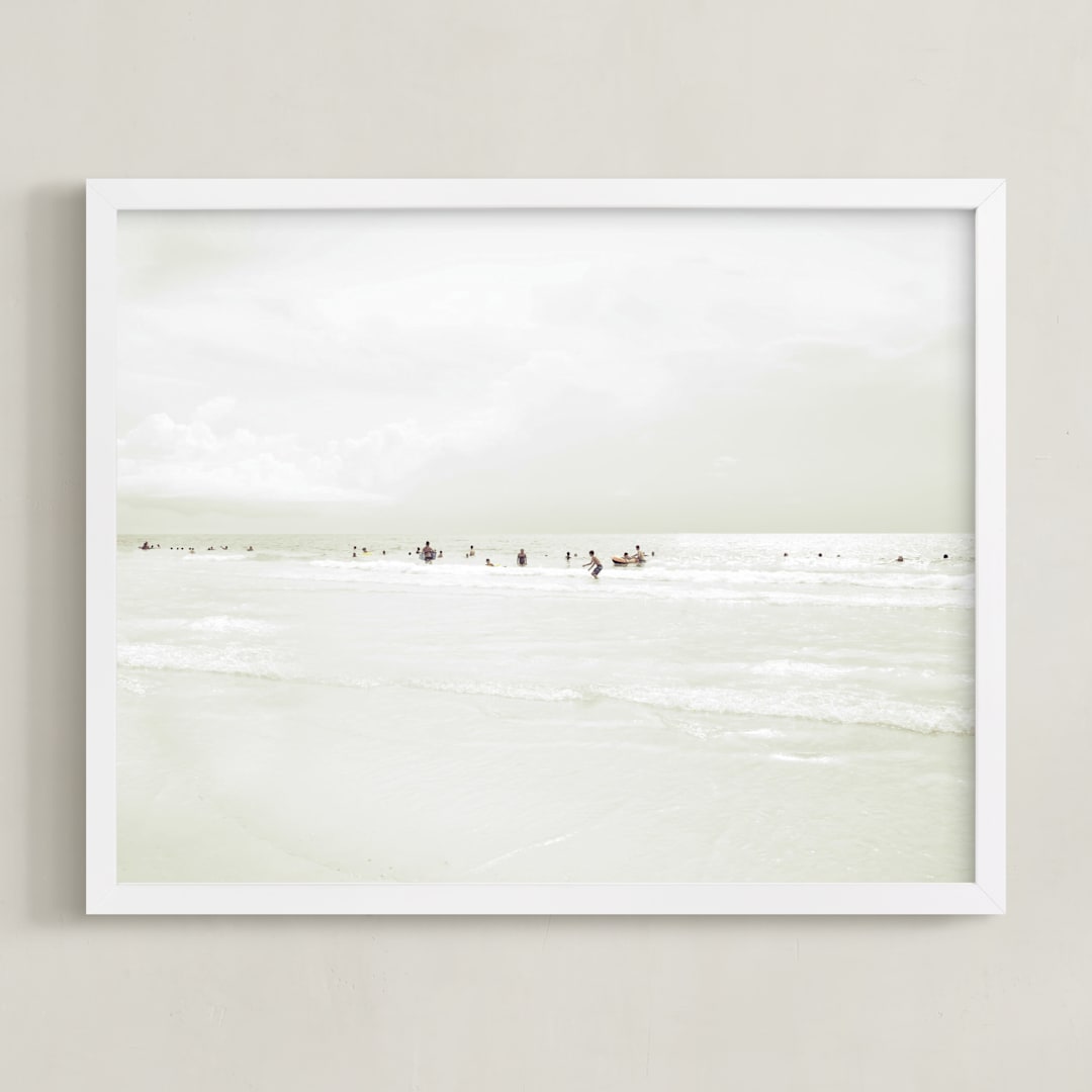 "A Day in Summer" - Art Print in White Sand by Rega - Framed