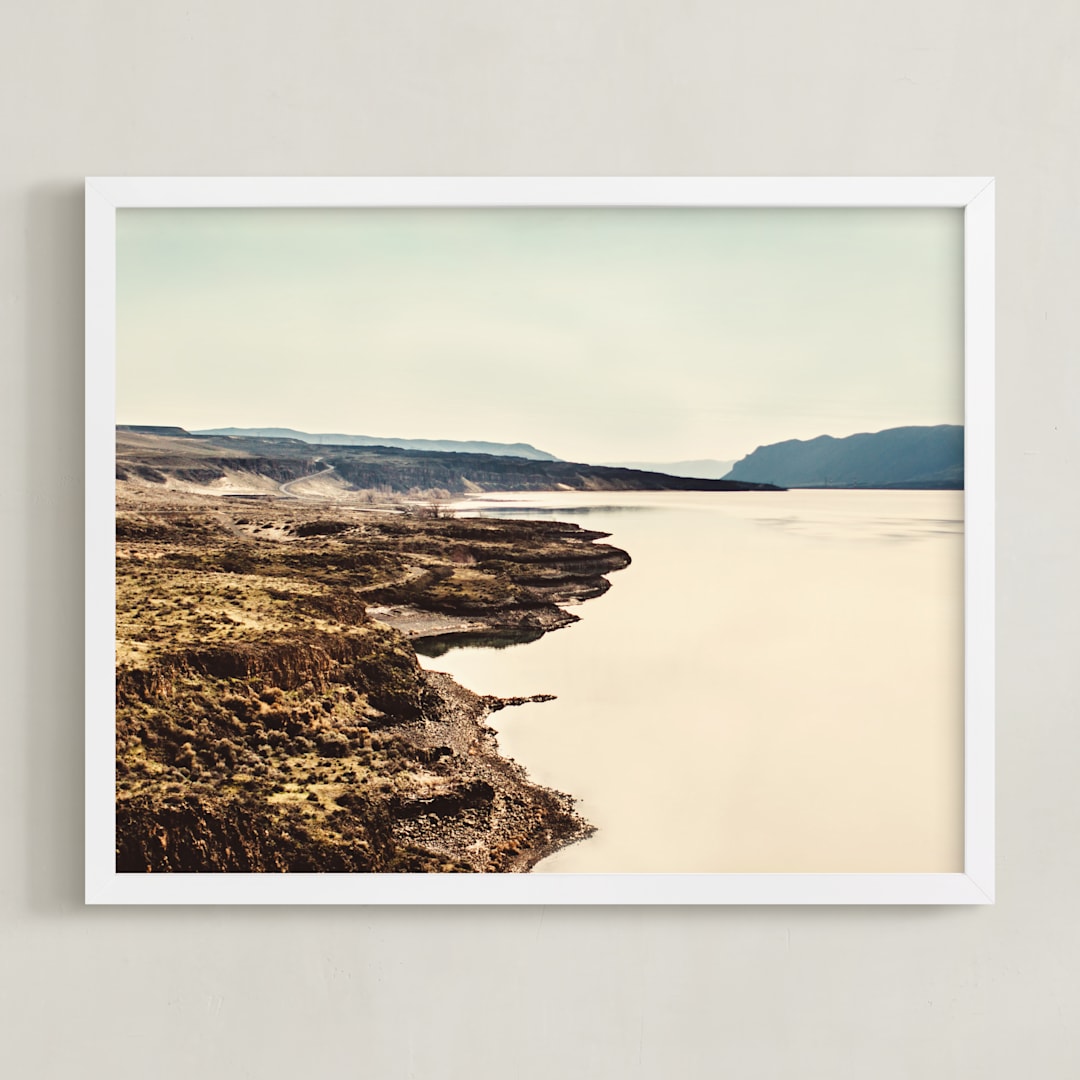 "Wandering" - Art Print in Be Brave Beige by Stacy Kron - Framed
