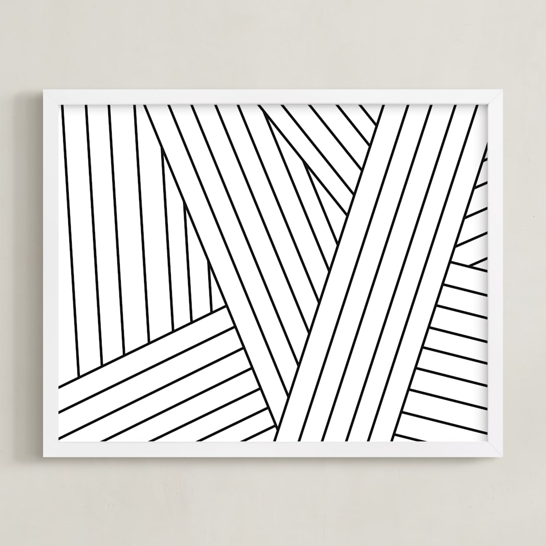 "Tension (Landscape)" - Art Print in Black and White by Jaime Derringer - Framed