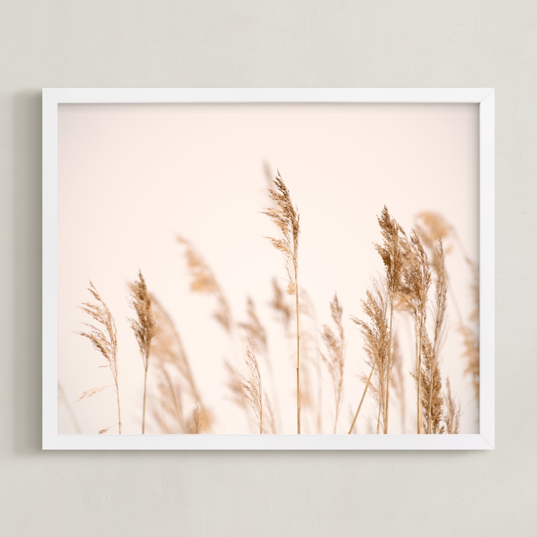 "summer weeds" - Art Print in white by Crystal Lynn Collins - Framed